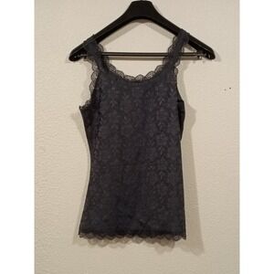 Black Fuchsia Secret Lace Elegant Navy Blue‎ Fairy Camisole Women's Size Medium.